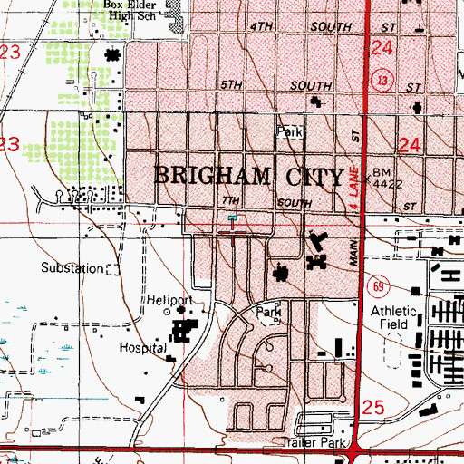 Topographic Map of Aldersgate United Methodist Church, UT