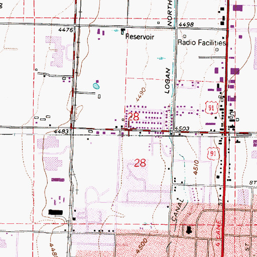 Topographic Map of Assembly of God Church, UT
