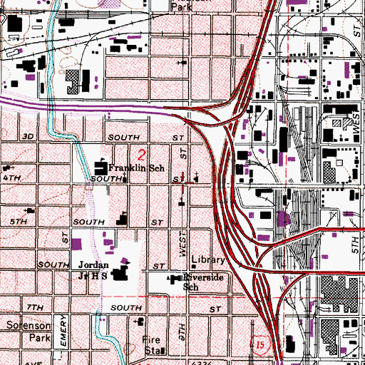 Topographic Map of Atonement United Methodist Church, UT