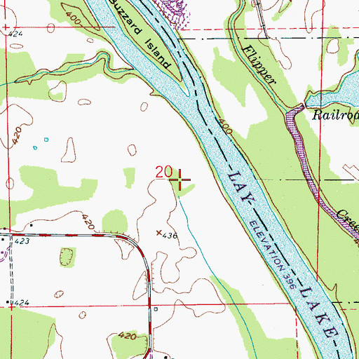 Topographic Map of Nottingham Junior High School, AL
