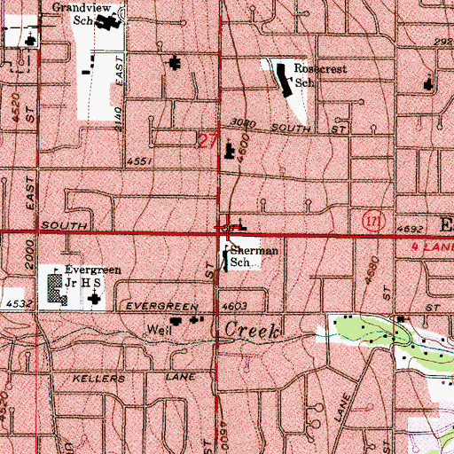 Topographic Map of Christ United Methodist Church, UT