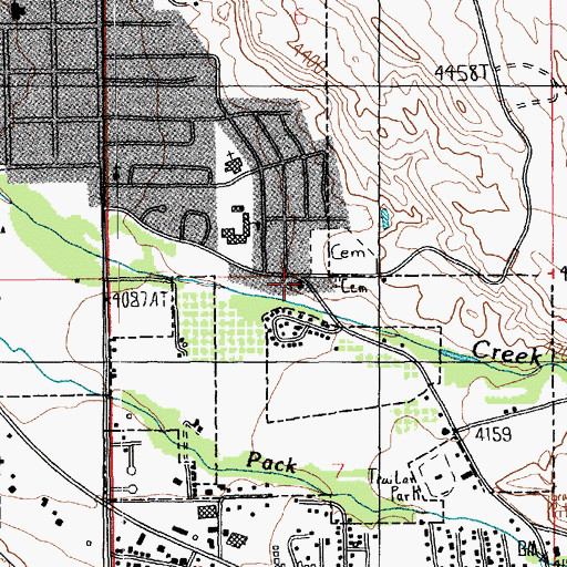Topographic Map of Church of God of Prophecy, UT