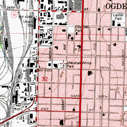Topographic Map of Congregation Beth Sholem Synagogue, UT