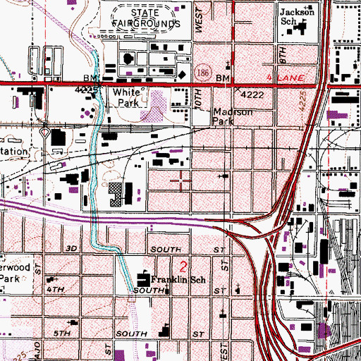 Topographic Map of Ebenezer Latin-American AOG, UT