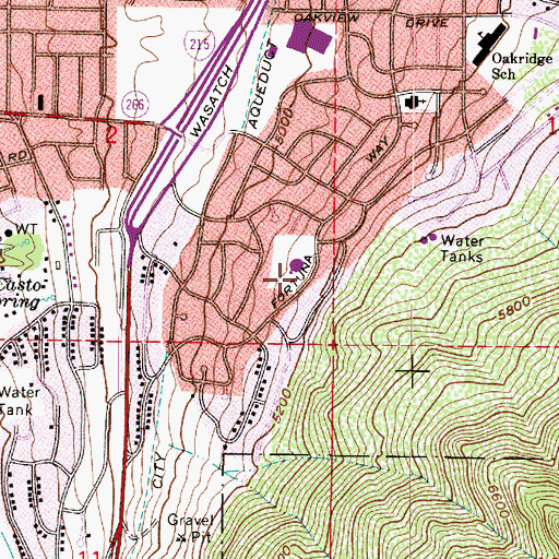 Topographic Map of Evangelical Free Church, UT