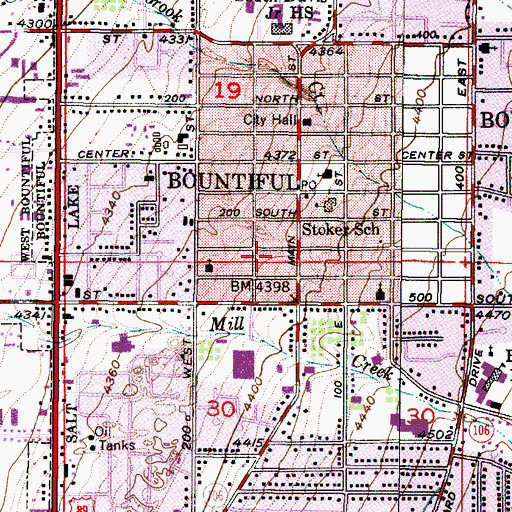 Topographic Map of Faith Baptist Church, UT