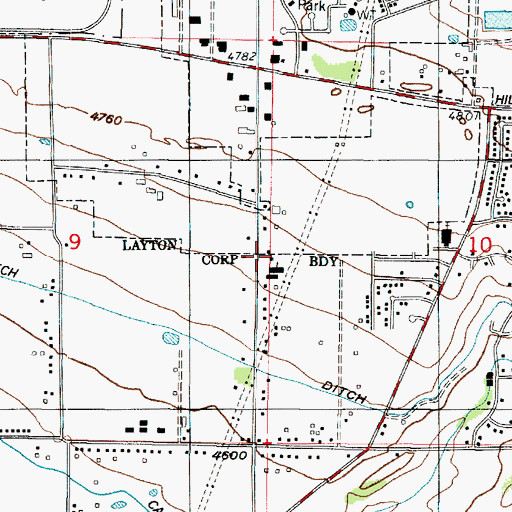 Topographic Map of Faith Baptist Church, UT
