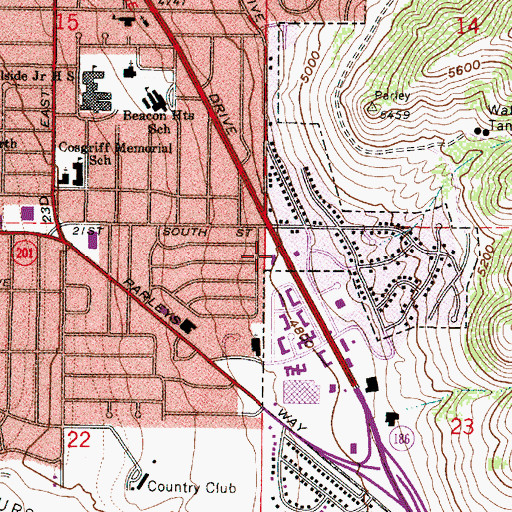 Topographic Map of First Congregational Church, UT
