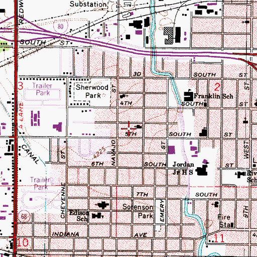 Topographic Map of Gilead Baptist Church, UT