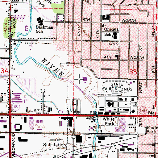 Topographic Map of Grace Assembly of God Church, UT