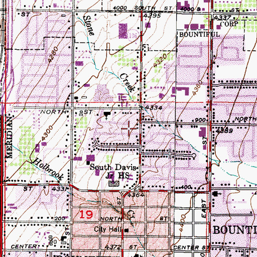 Topographic Map of Grace Baptist Church, UT