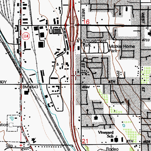 Topographic Map of Grace Baptist Church, UT