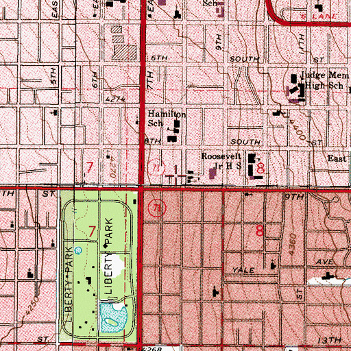 Topographic Map of Indian Christian Center, UT