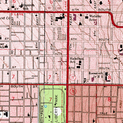 Topographic Map of Islamic Society of Utah, UT