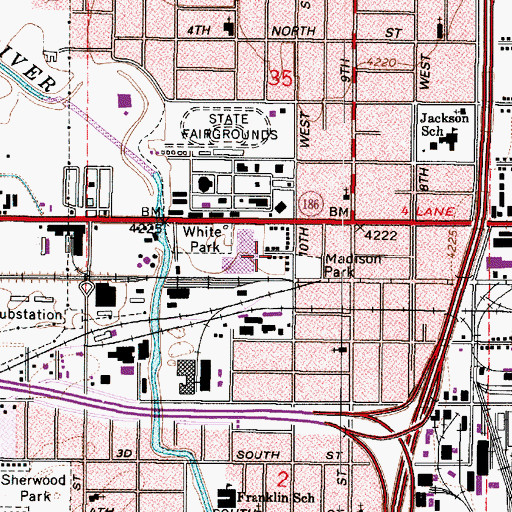 Topographic Map of Latin American Assembly of God Church, UT