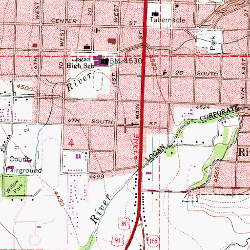 Topographic Map of Maranatha Baptist Church, UT