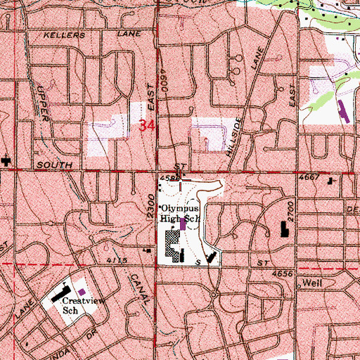 Topographic Map of Our Saviour Lutheran Church, UT