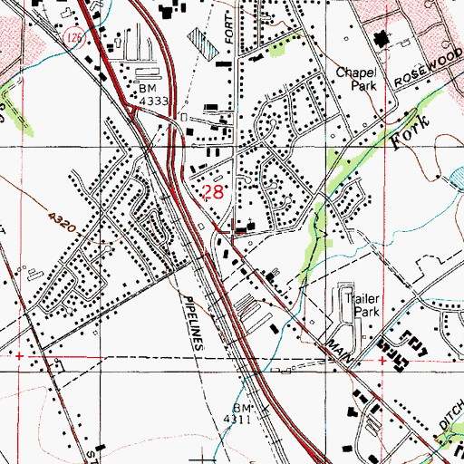 Topographic Map of Rosewood Lane Nazarene Chapel, UT