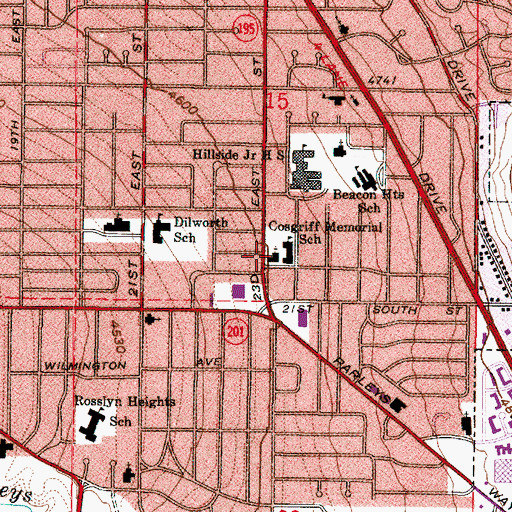 Topographic Map of Saint Ambrose Catholic Church, UT