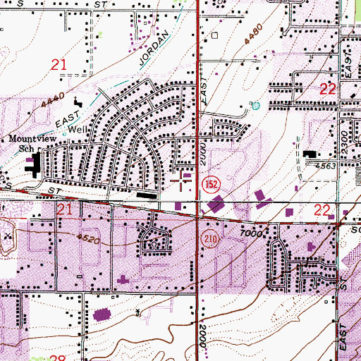 Topographic Map of Saint James Episcopal Church, UT