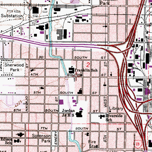 Topographic Map of Saint Patricks Catholic Church, UT