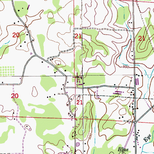 Topographic Map of Pine Grove Missionary Baptist Church, AL
