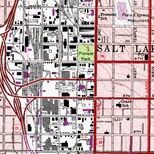 Topographic Map of Salt Lake Rescue Mission, UT