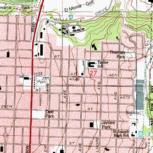 Topographic Map of Seventh Day Adventist Church, UT