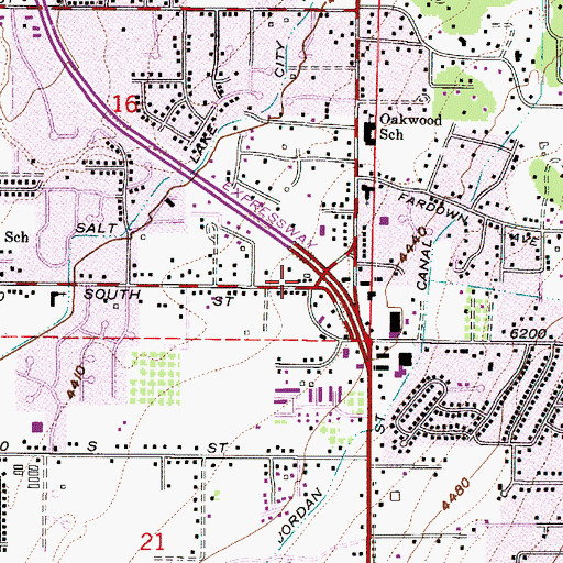 Topographic Map of Southeast Christian Church, UT