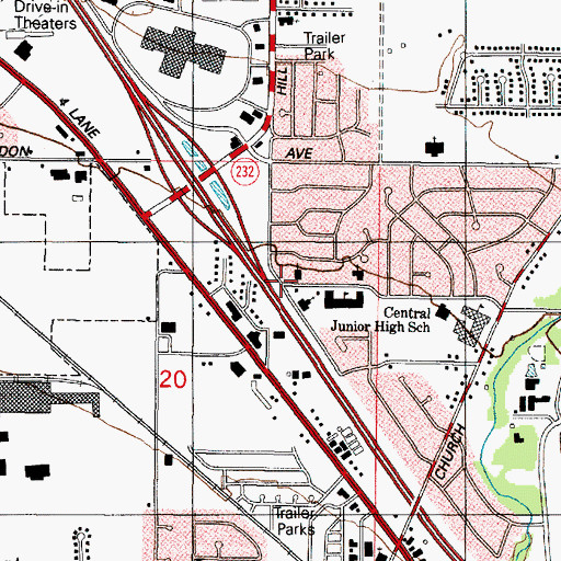 Topographic Map of Trinity Lutheran Church, UT