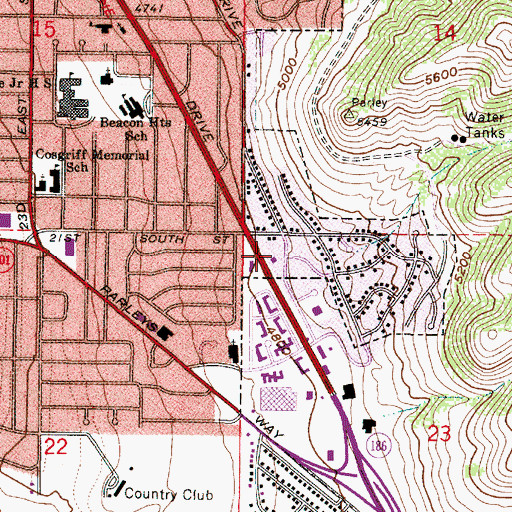 Topographic Map of Wasatch Hills Seventh Day Adventist Church, UT
