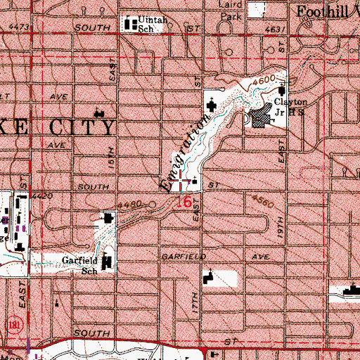 Topographic Map of Wasatch Presbyterian Church, UT