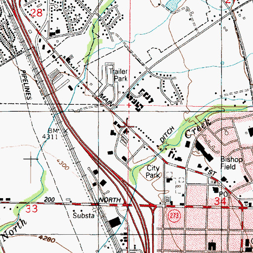 Topographic Map of Westminster Presbyterian Church, UT