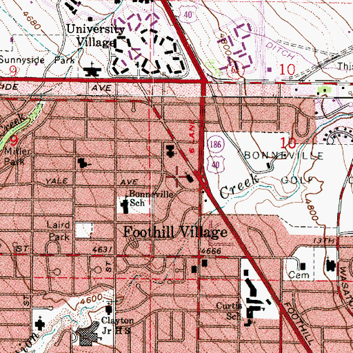 Topographic Map of Zion Lutheran Church, UT