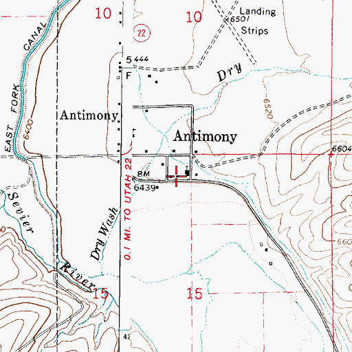 Topographic Map of The Church of Jesus Christ of Latter Day Saints, UT