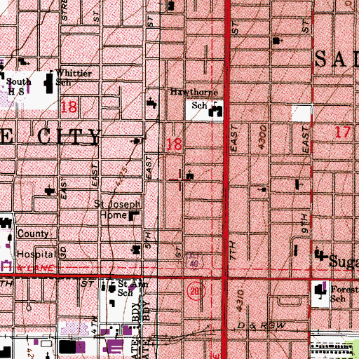 Topographic Map of The Church of Jesus Christ of Latter Day Saints, UT