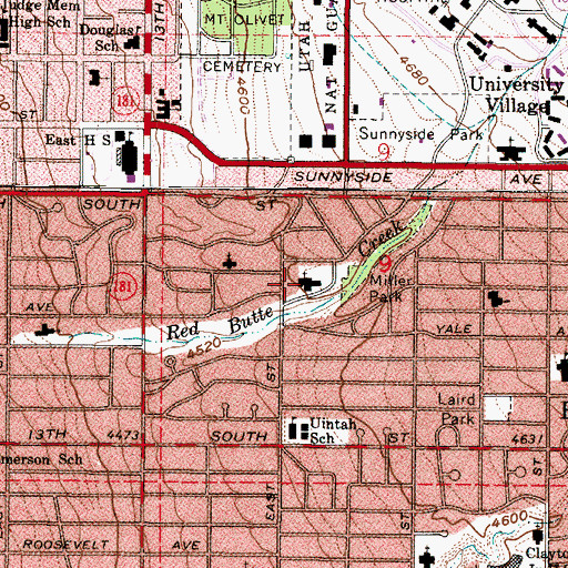 Topographic Map of The Church of Jesus Christ of Latter Day Saints, UT
