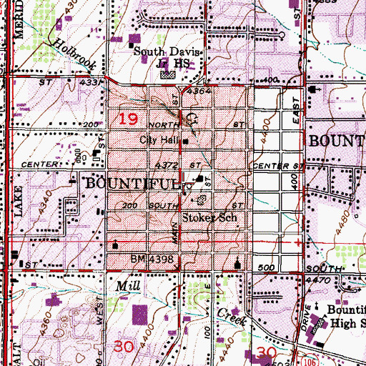 Topographic Map of The Church of Jesus Christ of Latter Day Saints, UT