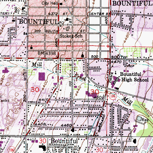 Topographic Map of The Church of Jesus Christ of Latter Day Saints, UT