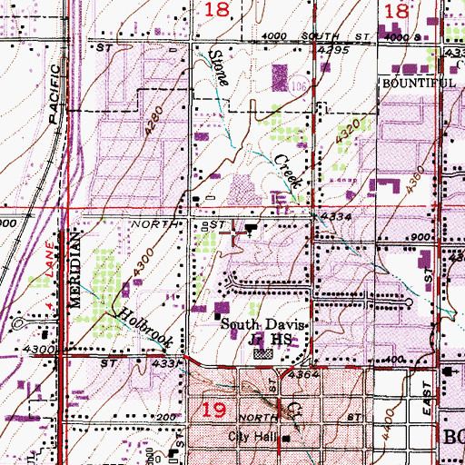 Topographic Map of The Church of Jesus Christ of Latter Day Saints, UT