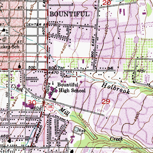 Topographic Map of The Church of Jesus Christ of Latter Day Saints, UT