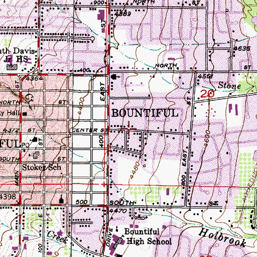 Topographic Map of The Church of Jesus Christ of Latter Day Saints, UT