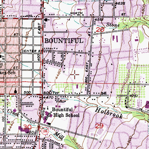 Topographic Map of The Church of Jesus Christ of Latter Day Saints, UT
