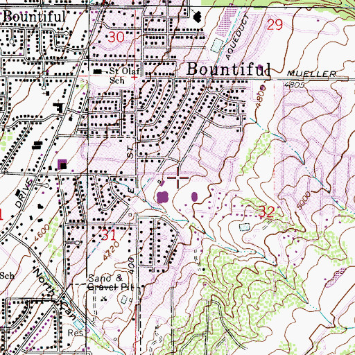 Topographic Map of The Church of Jesus Christ of Latter Day Saints, UT