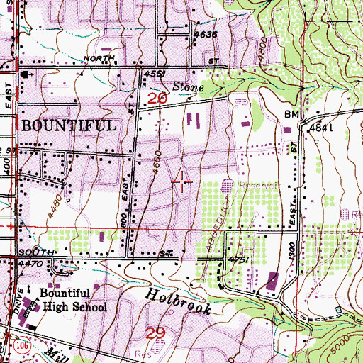 Topographic Map of The Church of Jesus Christ of Latter Day Saints, UT
