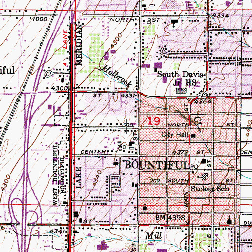 Topographic Map of The Church of Jesus Christ of Latter Day Saints, UT