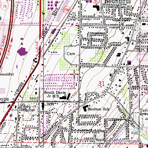 Topographic Map of The Church of Jesus Christ of Latter Day Saints, UT