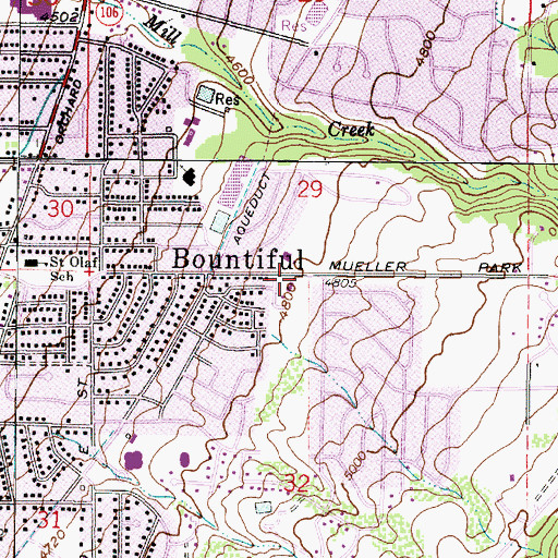 Topographic Map of The Church of Jesus Christ of Latter Day Saints, UT