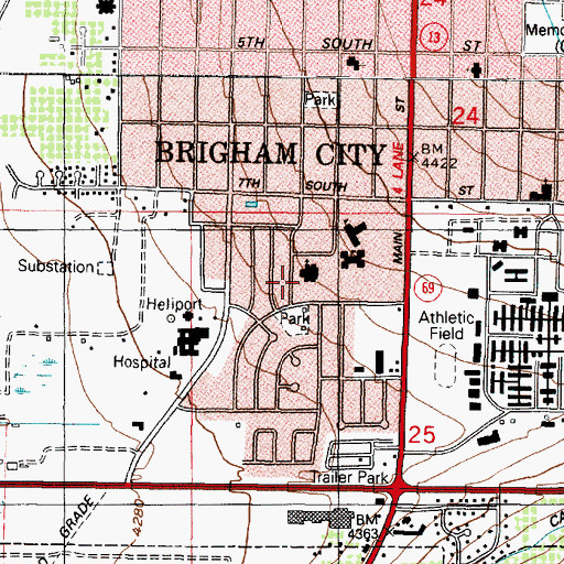 Topographic Map of The Church of Jesus Christ of Latter Day Saints, UT
