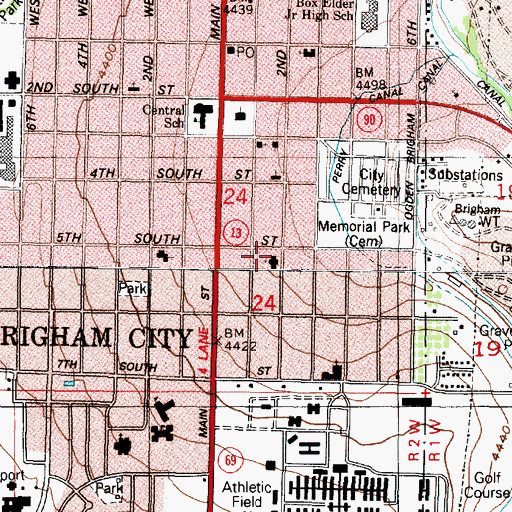Topographic Map of The Church of Jesus Christ of Latter Day Saints, UT